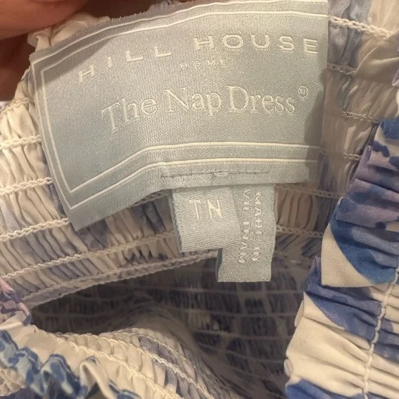 Hill House ELLIE NAP DRESS, Blue and White Midi Dress - Picture 5 of 5